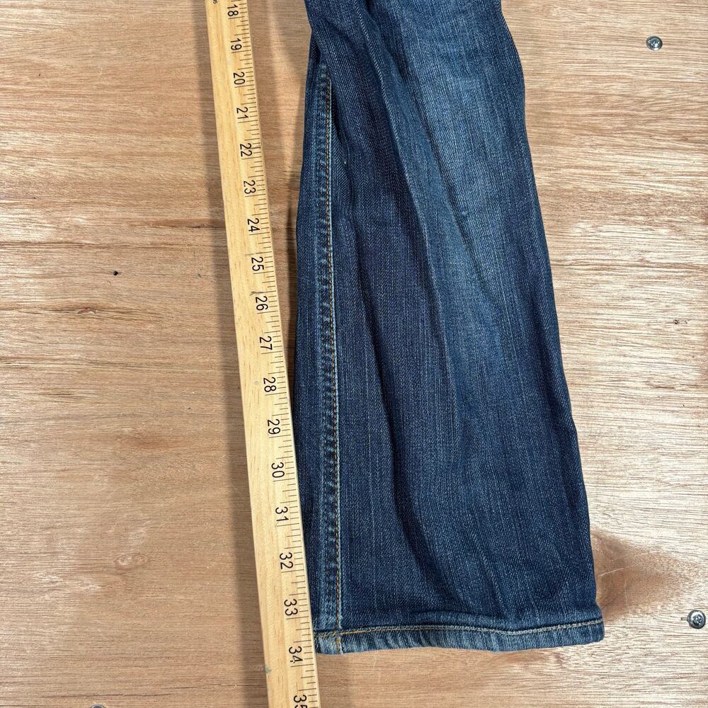 Nudie Jeans Dark Wash Straight Leg 31W x 34L Distressed Jeans Denim - Picture 8 of 10